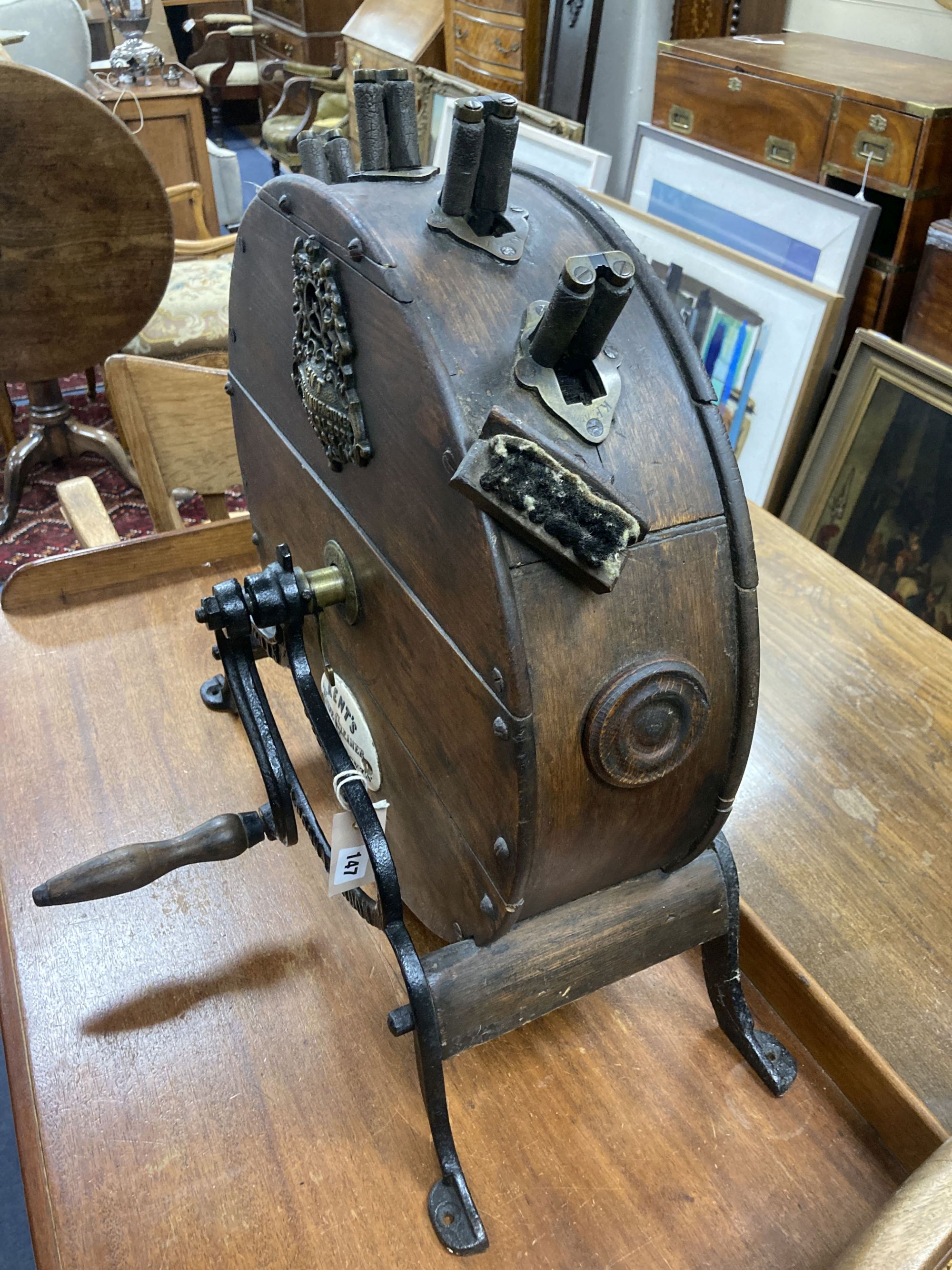 A Victorian Kents knife sharpening wheel, width 59cm, height 58cm